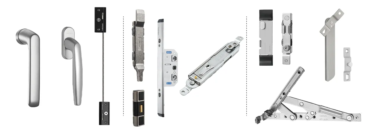 An assortment of high-end door handles.